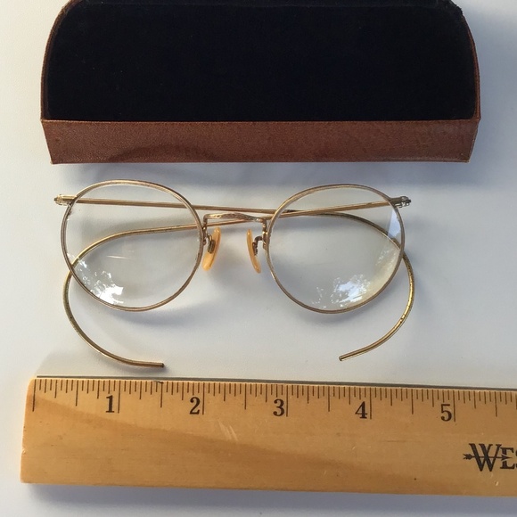 Antique Wire Reading Eye Glasses Spectacles Bifocals - Picture 2 of 16